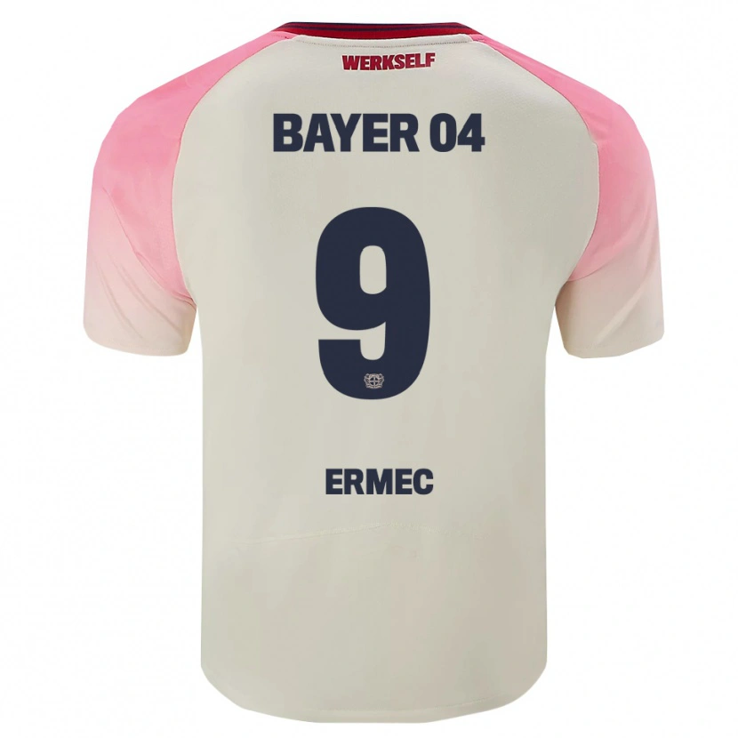 Danxen Herren Berkan Ermeç #9 Pink Cremeweiß Auswärtstrikot Trikot 2025/26 T-Shirt Österreich