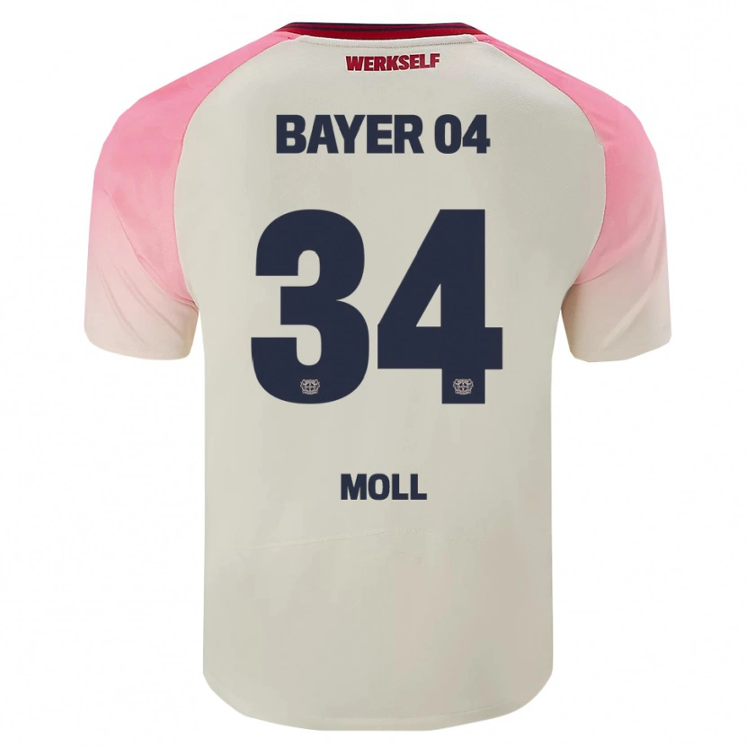 Danxen Herren Anne Moll #34 Pink Cremeweiß Auswärtstrikot Trikot 2025/26 T-Shirt Österreich