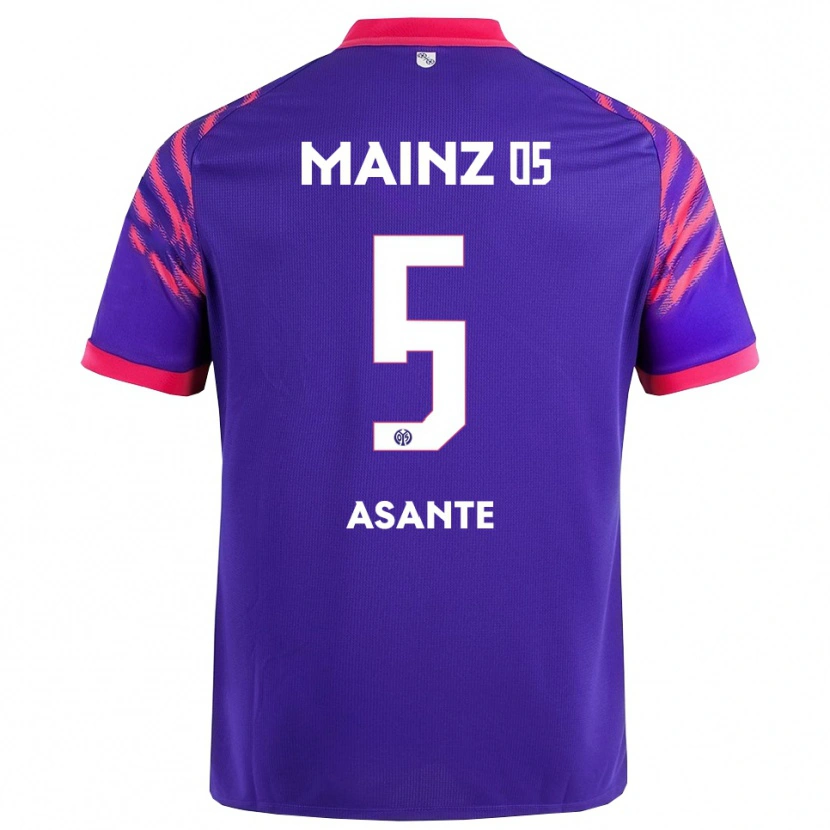 Danxen Herren Marvin Asante #5 Marineblau Pink Auswärtstrikot Trikot 2025/26 T-Shirt Österreich