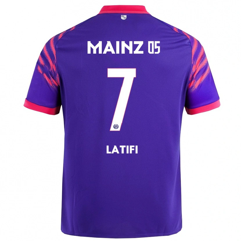 Danxen Herren Artan Latifi #7 Marineblau Pink Auswärtstrikot Trikot 2025/26 T-Shirt Österreich