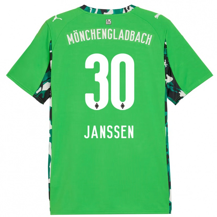 Danxen Herren Annalena Janssen #30 Grün Schwarz Auswärtstrikot Trikot 2025/26 T-Shirt Österreich