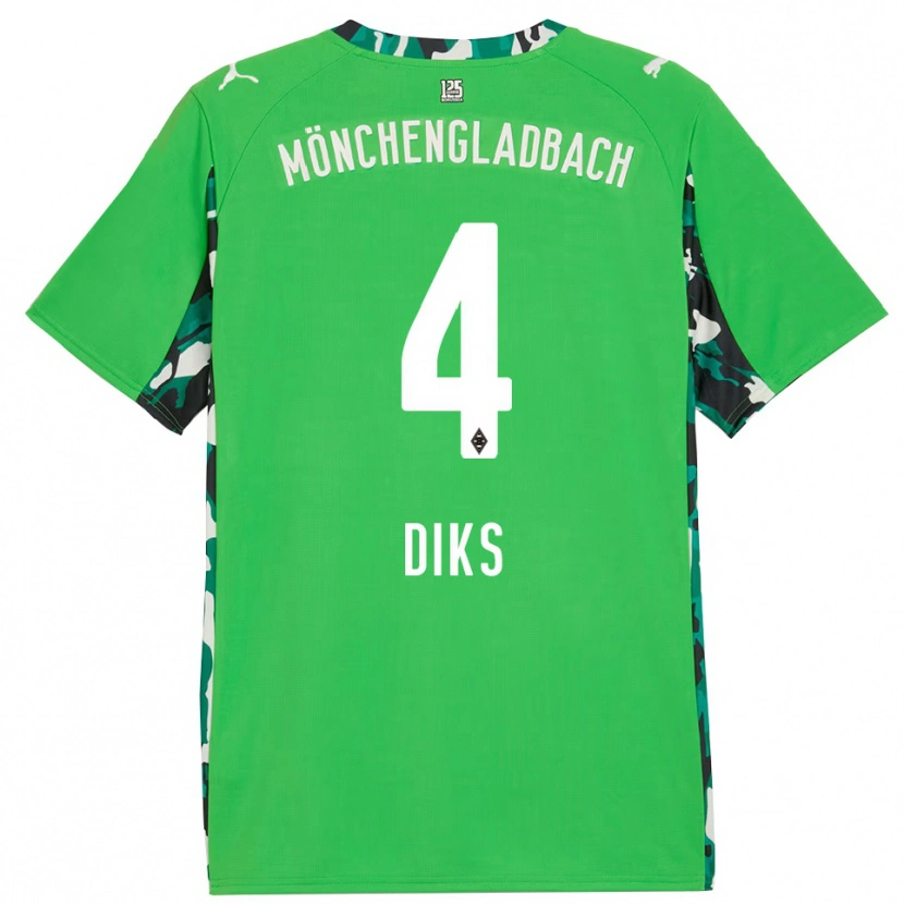 Danxen Herren Kevin Diks #4 Grün Schwarz Auswärtstrikot Trikot 2025/26 T-Shirt Österreich