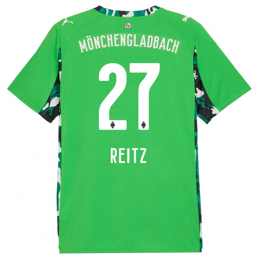 Danxen Herren Rocco Reitz #27 Grün Schwarz Auswärtstrikot Trikot 2025/26 T-Shirt Österreich