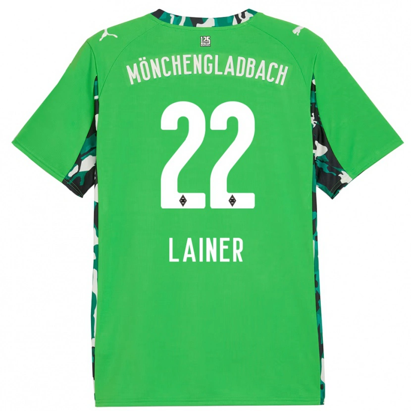 Danxen Herren Stefan Lainer #22 Grün Schwarz Auswärtstrikot Trikot 2025/26 T-Shirt Österreich