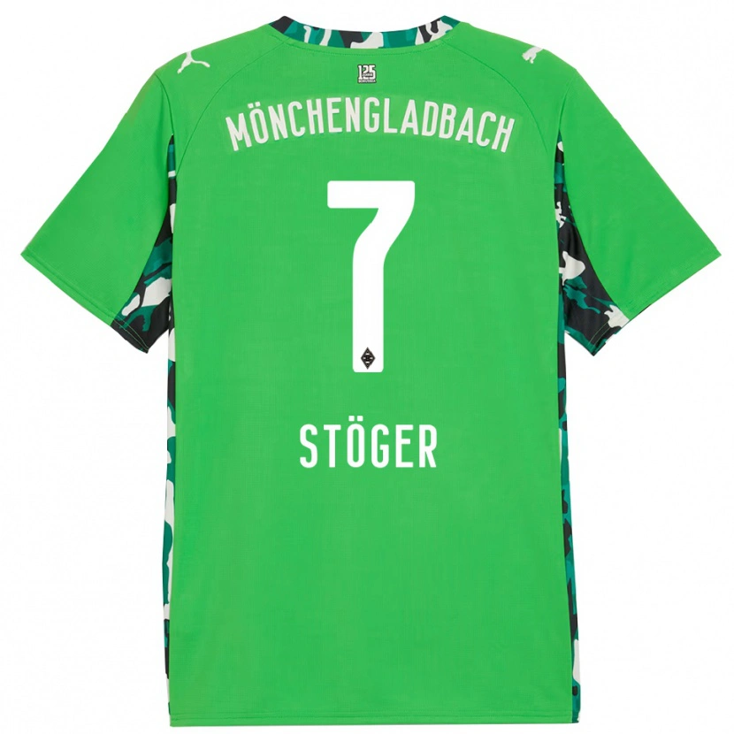 Danxen Herren Kevin Stöger #7 Grün Schwarz Auswärtstrikot Trikot 2025/26 T-Shirt Österreich