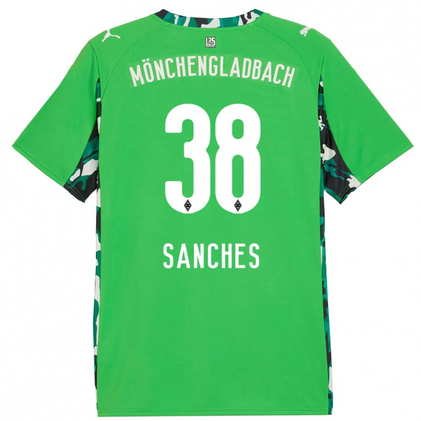 Danxen Herren Yvandro Borges Sanches #38 Grün Schwarz Auswärtstrikot Trikot 2025/26 T-Shirt Österreich