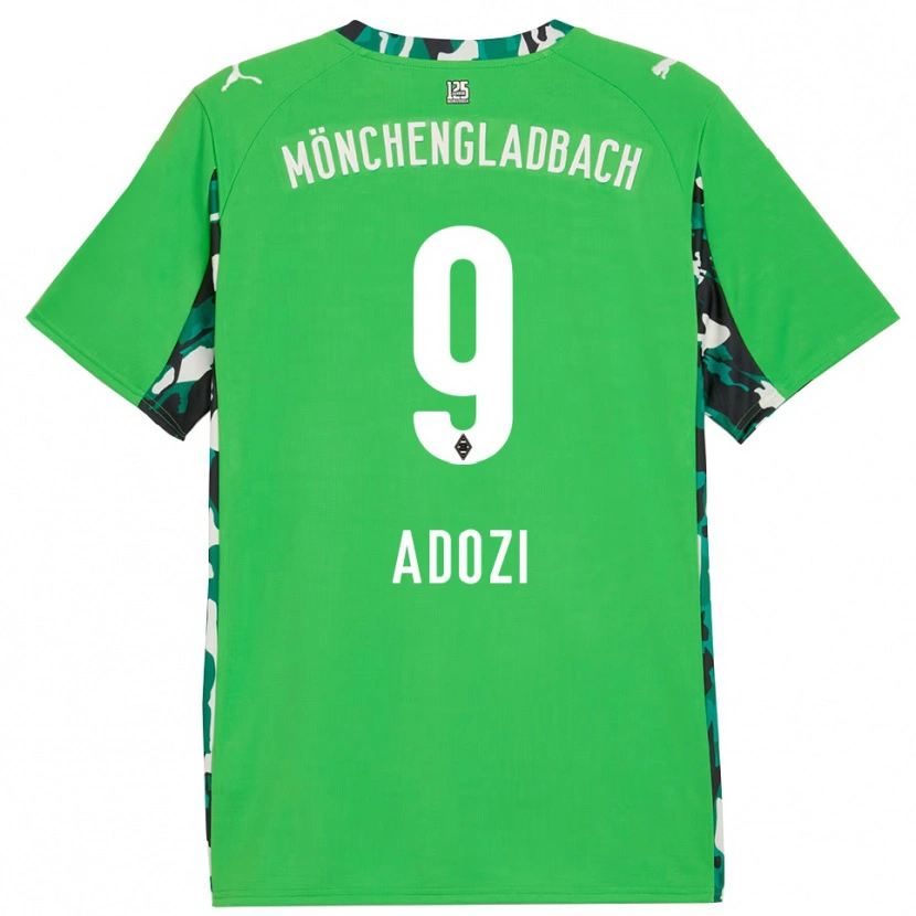 Danxen Herren Justin Adozi #9 Grün Schwarz Auswärtstrikot Trikot 2025/26 T-Shirt Österreich