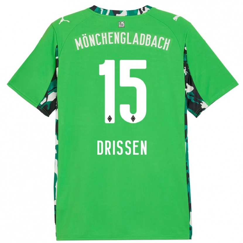 Danxen Herren Sam Drissen #15 Grün Schwarz Auswärtstrikot Trikot 2025/26 T-Shirt Österreich