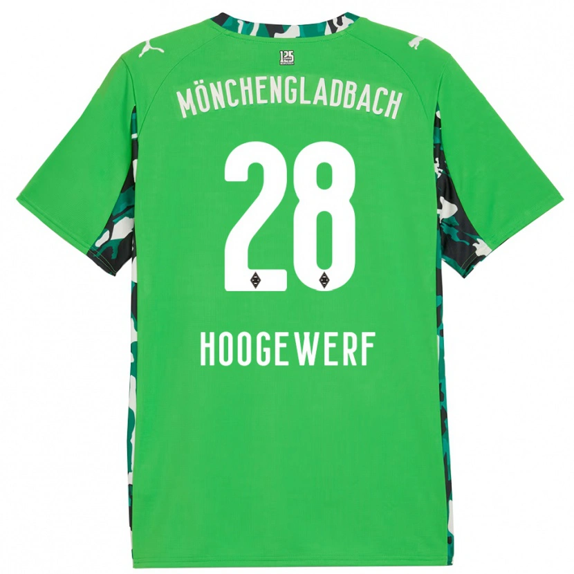 Danxen Herren Dillon Hoogewerf #28 Grün Schwarz Auswärtstrikot Trikot 2025/26 T-Shirt Österreich