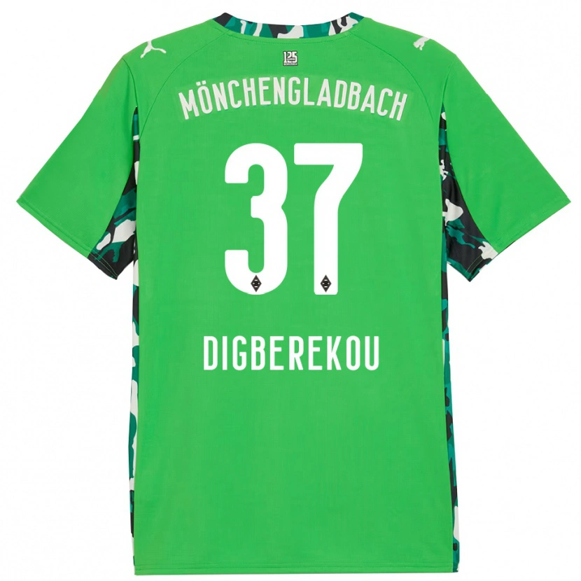 Danxen Herren Ibrahim Digberekou #37 Grün Schwarz Auswärtstrikot Trikot 2025/26 T-Shirt Österreich