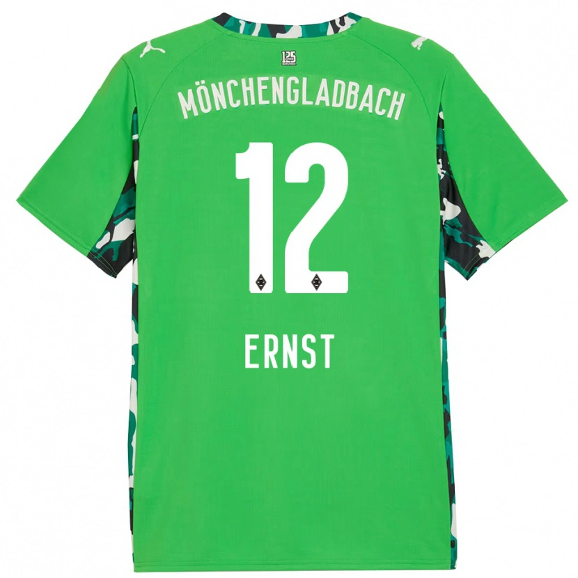 Danxen Herren Jesse Ernst #12 Grün Schwarz Auswärtstrikot Trikot 2025/26 T-Shirt Österreich