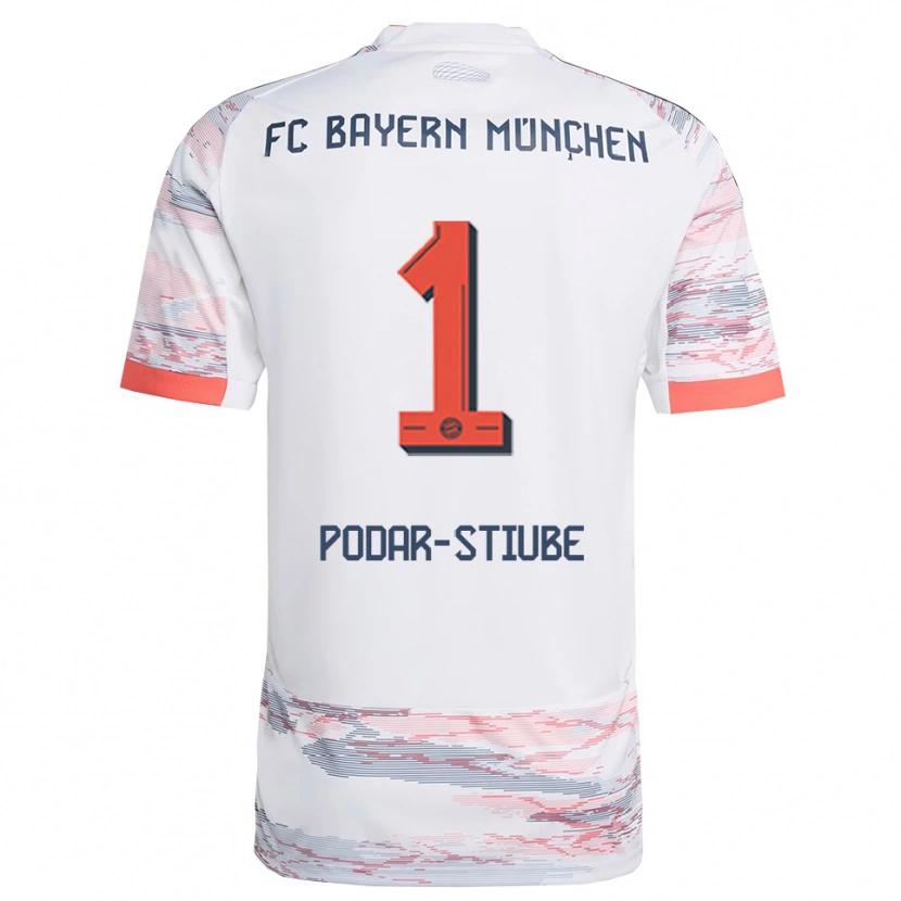 Danxen Herren David Podar-Stiube #1 Weiß Grau Auswärtstrikot Trikot 2025/26 T-Shirt Österreich