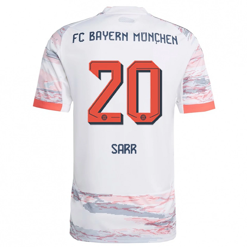 Danxen Herren Bouna Sarr #20 Weiß Grau Auswärtstrikot Trikot 2025/26 T-Shirt Österreich