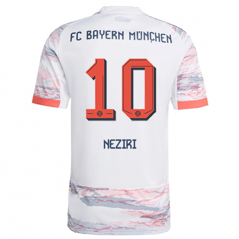 Danxen Herren Behar Neziri #10 Weiß Grau Auswärtstrikot Trikot 2025/26 T-Shirt Österreich
