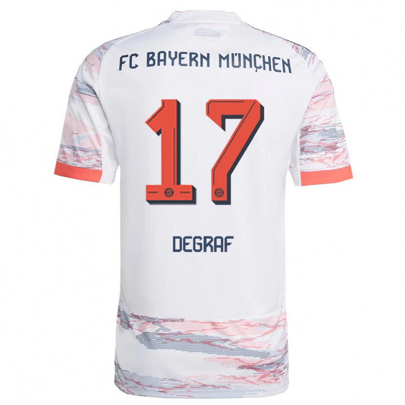 Danxen Herren Artur Degraf #17 Weiß Grau Auswärtstrikot Trikot 2025/26 T-Shirt Österreich