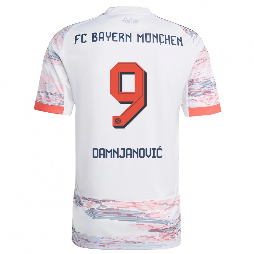 Danxen Herren Jovana Damnjanović #9 Weiß Grau Auswärtstrikot Trikot 2025/26 T-Shirt Österreich