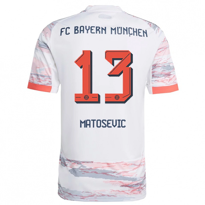 Danxen Herren Michael Matosevic #13 Weiß Grau Auswärtstrikot Trikot 2025/26 T-Shirt Österreich