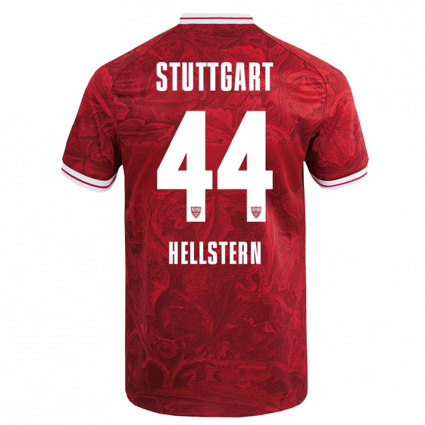 Danxen Herren Florian Hellstern #44 Rot Schwarz Auswärtstrikot Trikot 2025/26 T-Shirt Österreich