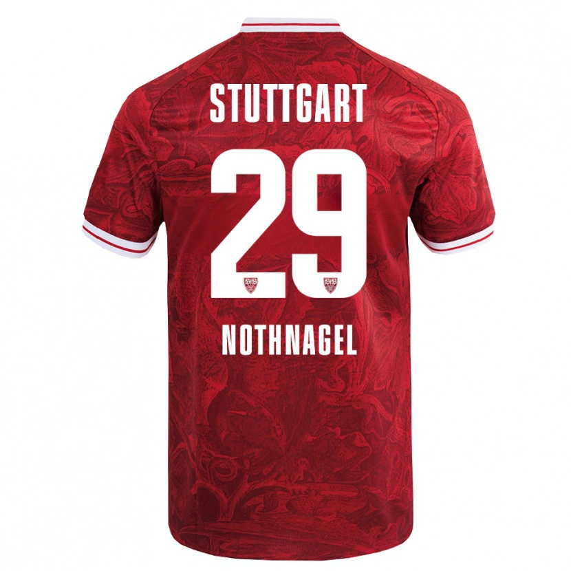 Danxen Herren Dominik Nothnagel #29 Rot Schwarz Auswärtstrikot Trikot 2025/26 T-Shirt Österreich