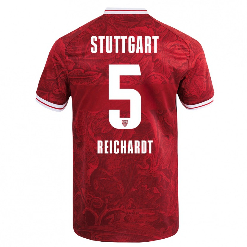 Danxen Herren Jona Reichardt #5 Rot Schwarz Auswärtstrikot Trikot 2025/26 T-Shirt Österreich