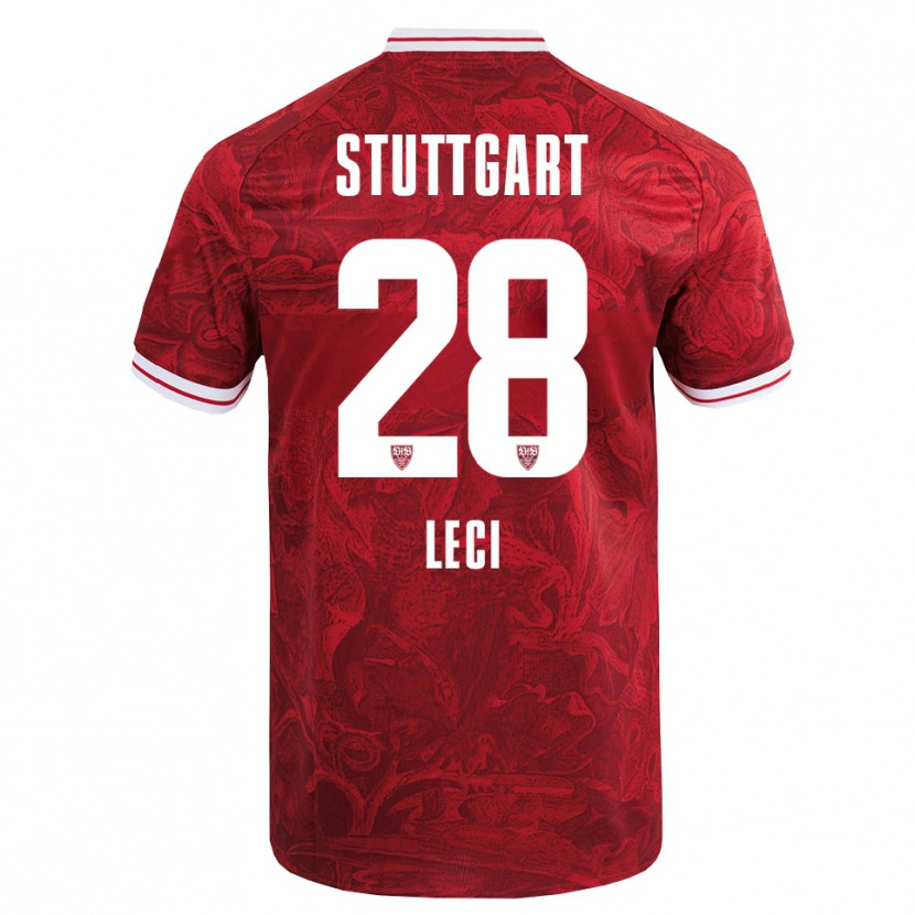 Danxen Herren Besarta Leci #28 Rot Schwarz Auswärtstrikot Trikot 2025/26 T-Shirt Österreich