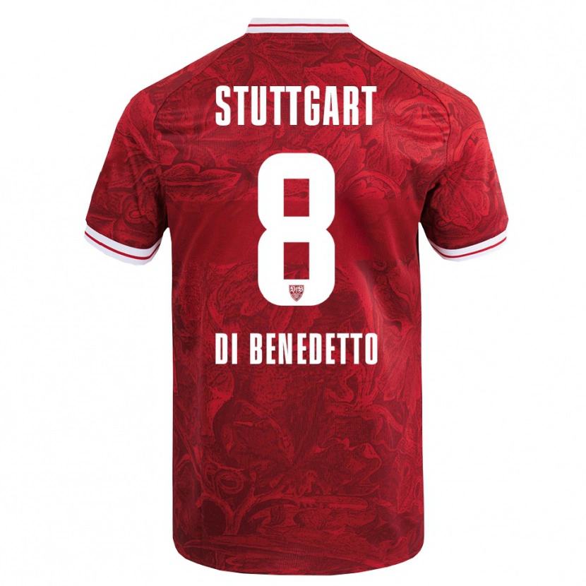 Danxen Herren Samuele Di Benedetto #8 Rot Schwarz Auswärtstrikot Trikot 2025/26 T-Shirt Österreich