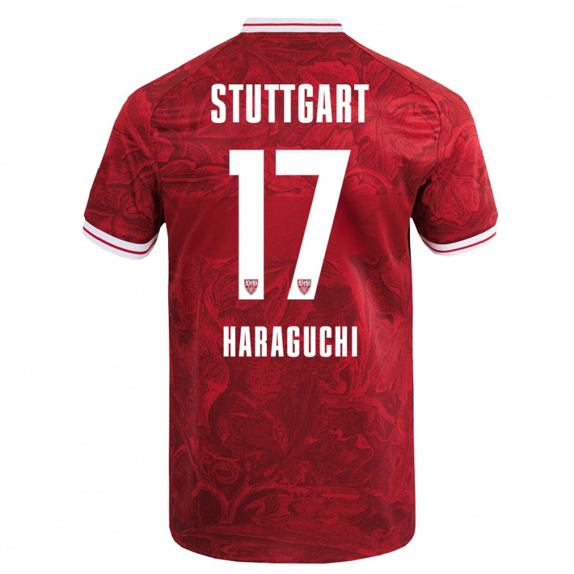 Danxen Herren Genki Haraguchi #17 Rot Schwarz Auswärtstrikot Trikot 2025/26 T-Shirt Österreich