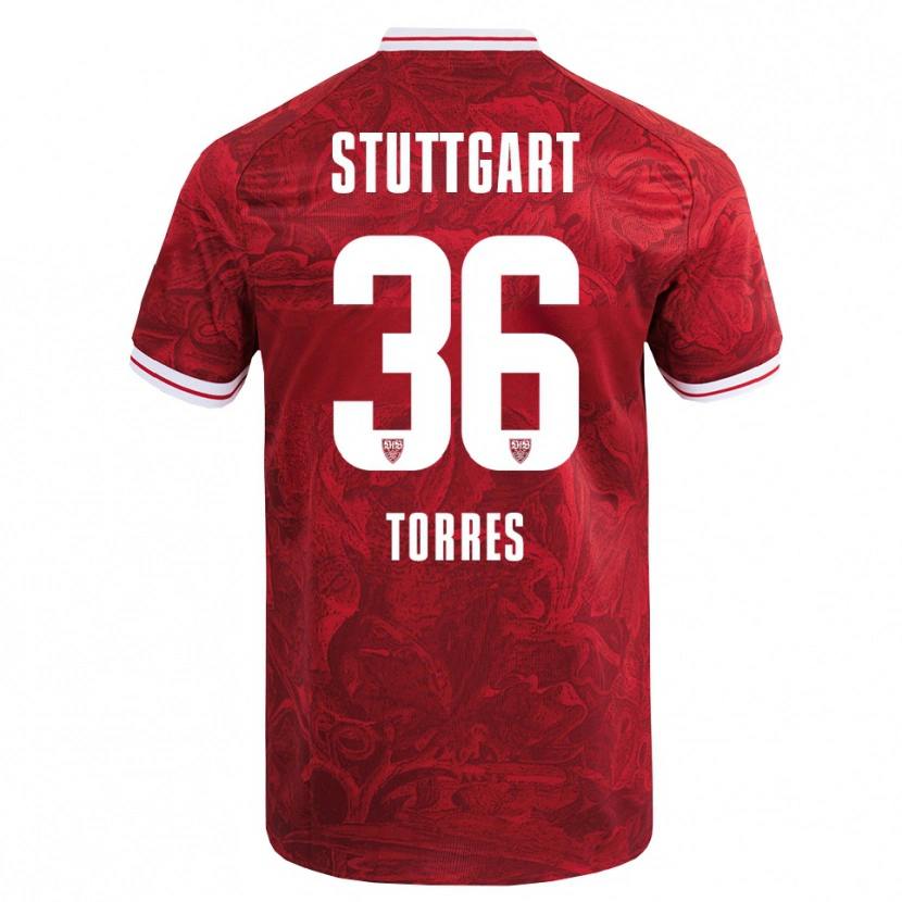 Danxen Herren Yohann Torres #36 Rot Schwarz Auswärtstrikot Trikot 2025/26 T-Shirt Österreich