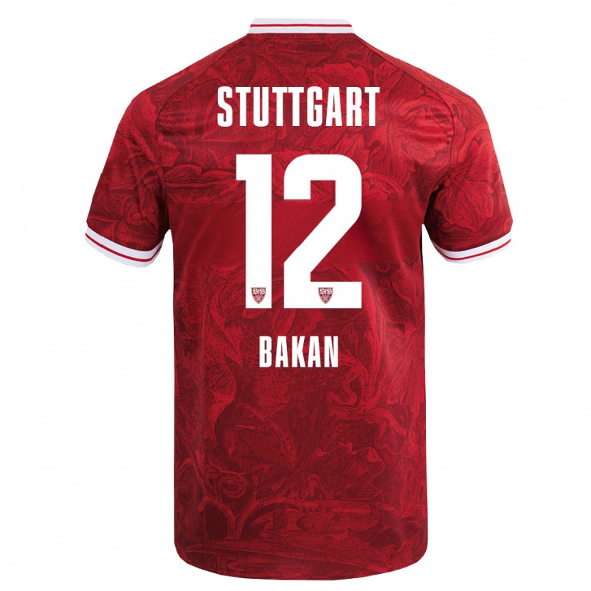 Danxen Herren Eren Bakan #12 Rot Schwarz Auswärtstrikot Trikot 2025/26 T-Shirt Österreich