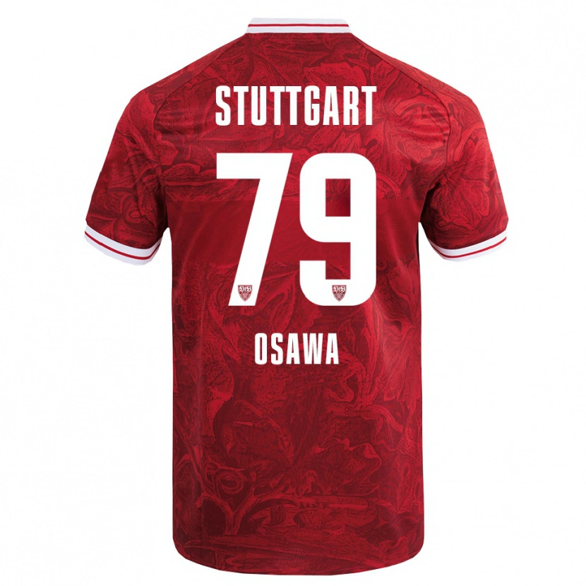 Danxen Herren Haruka Ōsawa #79 Rot Schwarz Auswärtstrikot Trikot 2025/26 T-Shirt Österreich
