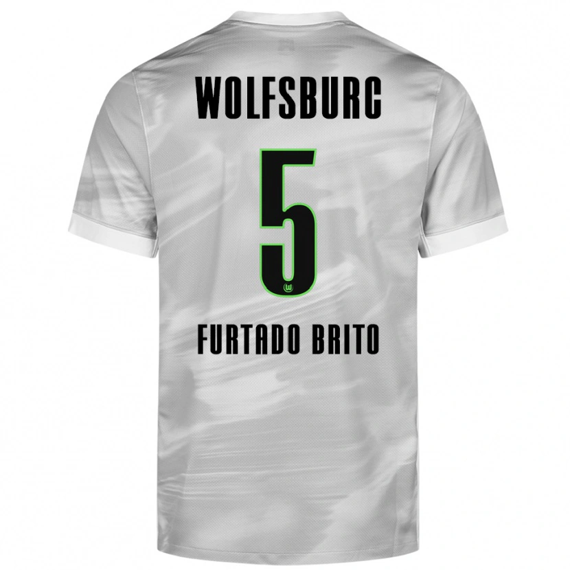 Danxen Herren Dinaylo Furtado Brito #5 Grau Weiß Auswärtstrikot Trikot 2025/26 T-Shirt Österreich