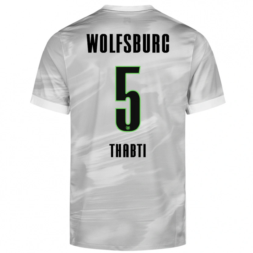 Danxen Herren Mohamed Thabti #5 Grau Weiß Auswärtstrikot Trikot 2025/26 T-Shirt Österreich