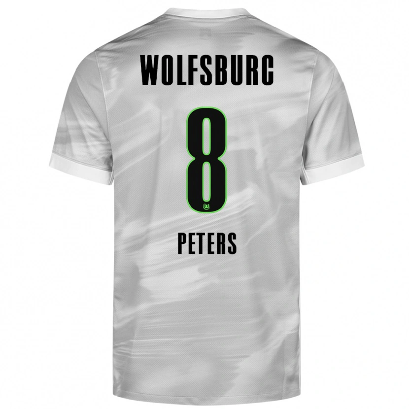 Danxen Herren Bent Peters #8 Grau Weiß Auswärtstrikot Trikot 2025/26 T-Shirt Österreich