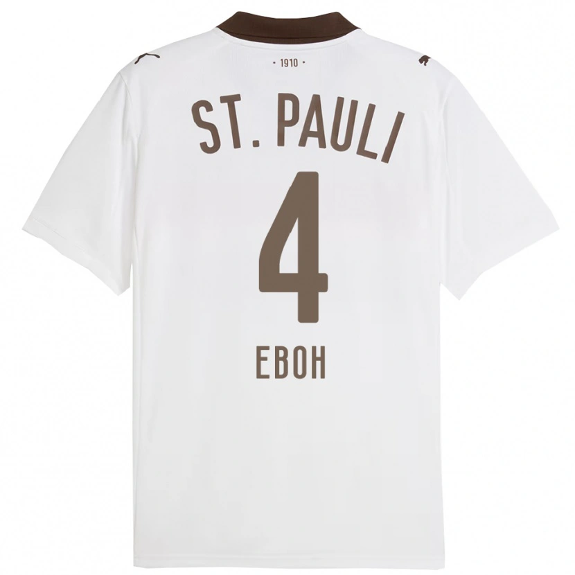 Danxen Herren Emmanuel Eboh #4 Weiß Rot Auswärtstrikot Trikot 2025/26 T-Shirt Österreich