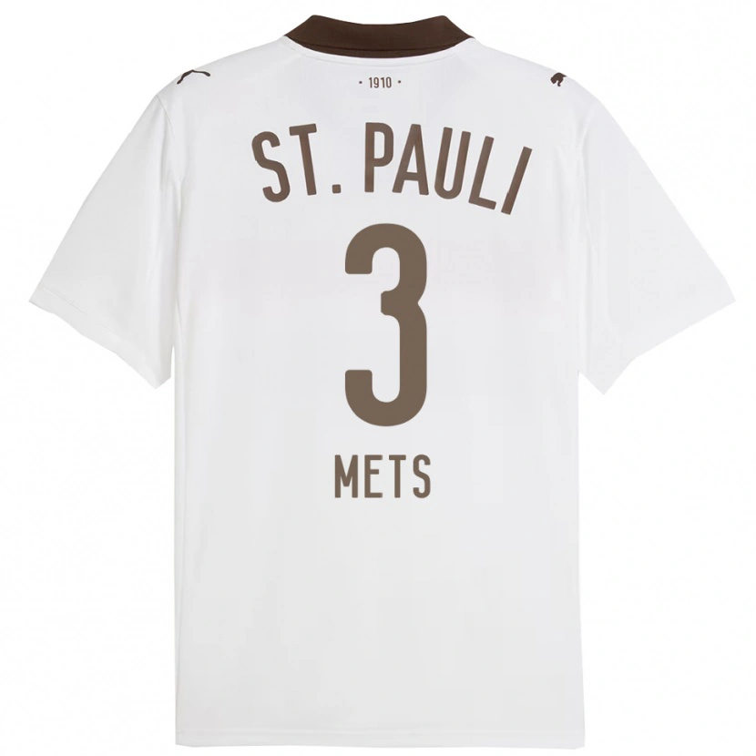 Danxen Herren Karol Mets #3 Weiß Rot Auswärtstrikot Trikot 2025/26 T-Shirt Österreich