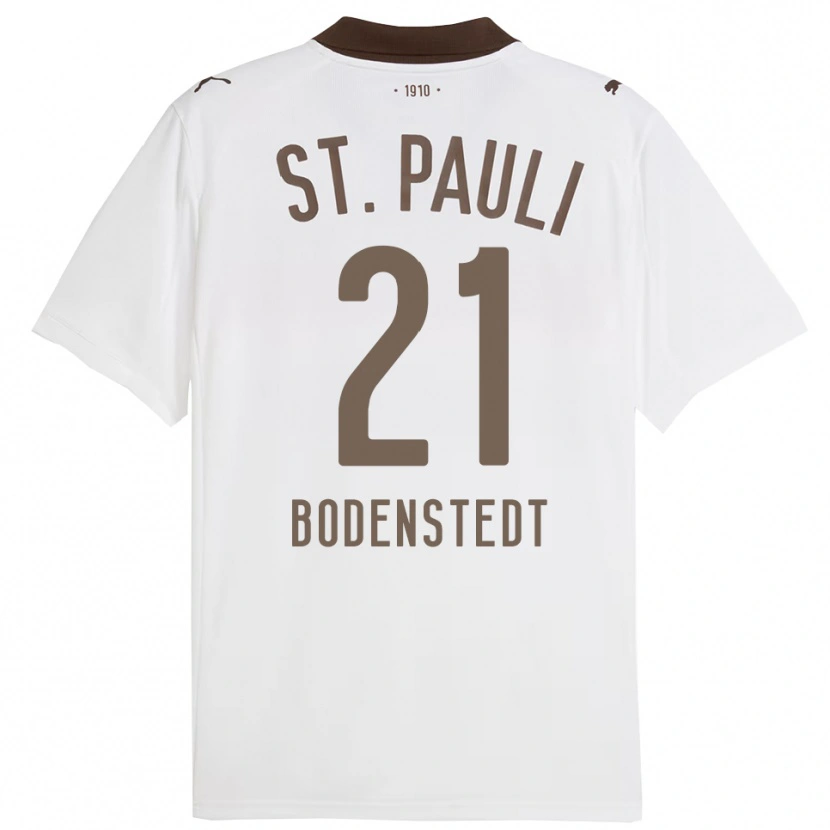 Danxen Herren Paula Bodenstedt #21 Weiß Rot Auswärtstrikot Trikot 2025/26 T-Shirt Österreich