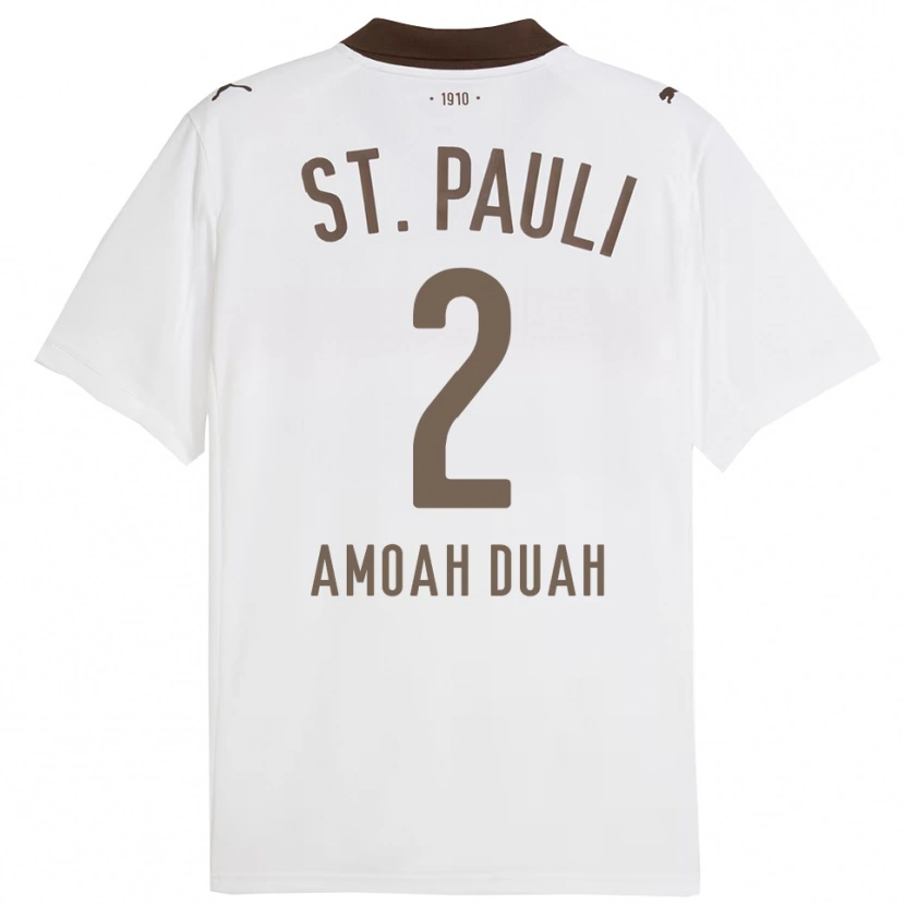 Danxen Herren Reuel Amoah Duah #2 Weiß Rot Auswärtstrikot Trikot 2025/26 T-Shirt Österreich