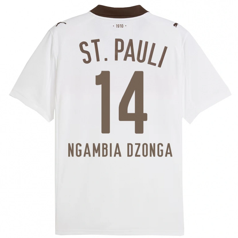 Danxen Herren Sisco Ngambia Dzonga #14 Weiß Rot Auswärtstrikot Trikot 2025/26 T-Shirt Österreich