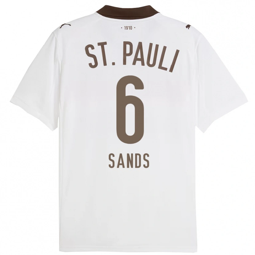 Danxen Herren James Sands #6 Weiß Rot Auswärtstrikot Trikot 2025/26 T-Shirt Österreich