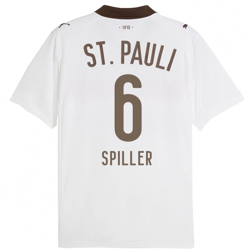 Danxen Herren Nele Spiller #6 Weiß Rot Auswärtstrikot Trikot 2025/26 T-Shirt Österreich