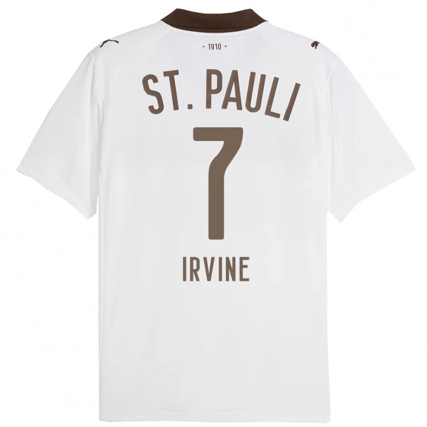 Danxen Herren Jackson Irvine #7 Weiß Rot Auswärtstrikot Trikot 2025/26 T-Shirt Österreich