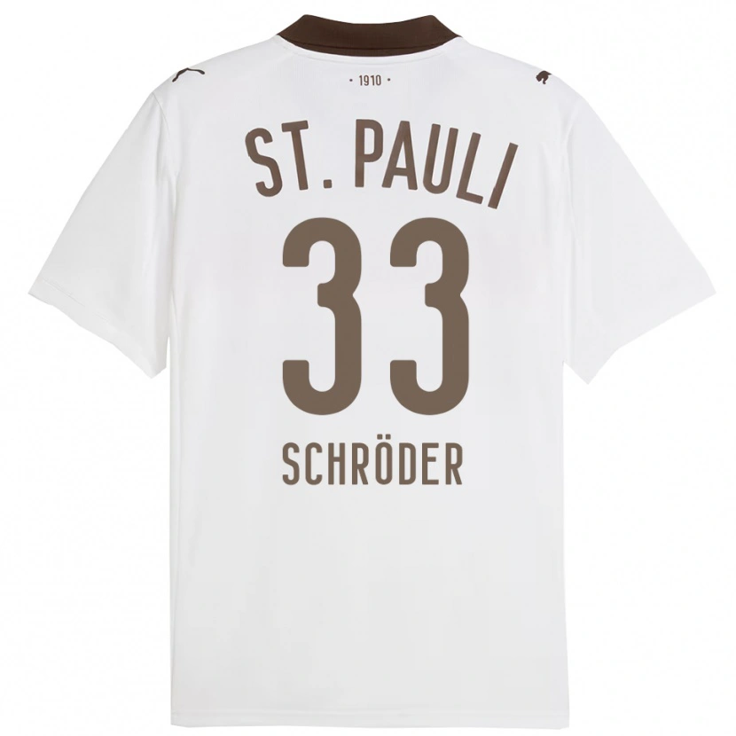 Danxen Herren Lennard Schröder #33 Weiß Rot Auswärtstrikot Trikot 2025/26 T-Shirt Österreich