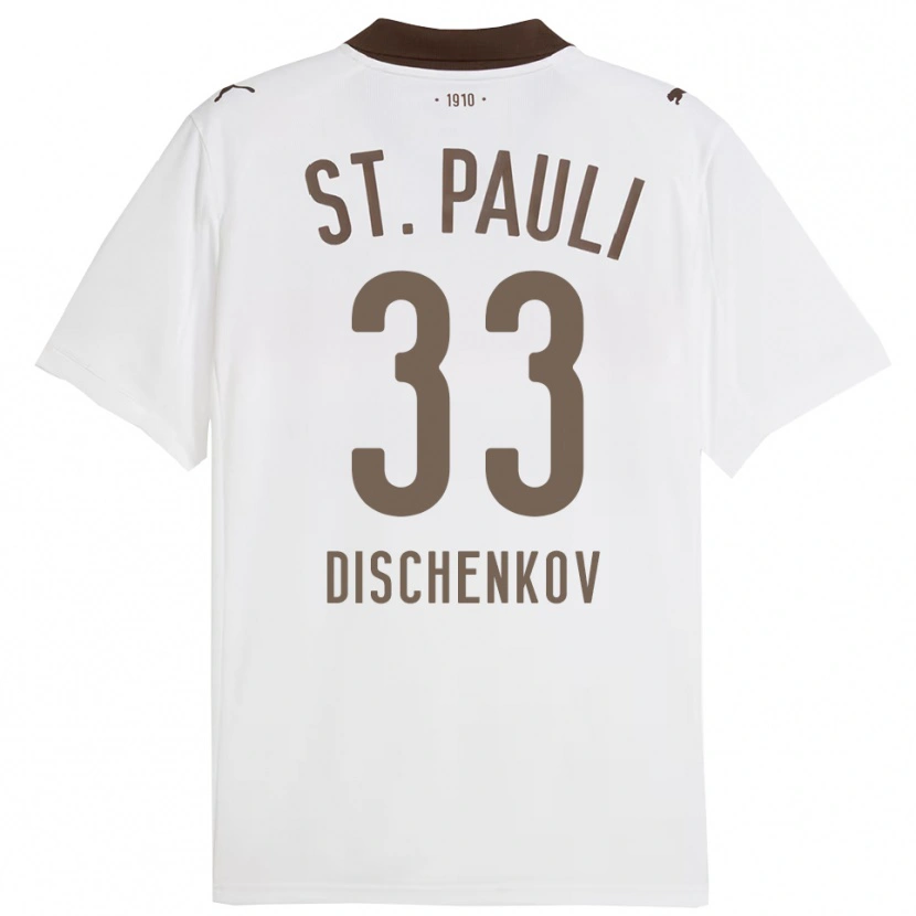 Danxen Herren Dimitri Dischenkov #33 Weiß Rot Auswärtstrikot Trikot 2025/26 T-Shirt Österreich