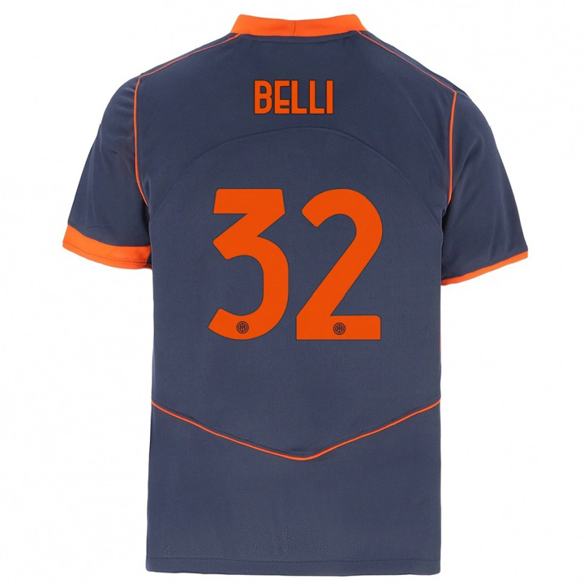 Danxen Herren Elena Belli #32 Grau Orange Ausweichtrikot Trikot 2025/26 T-Shirt Österreich