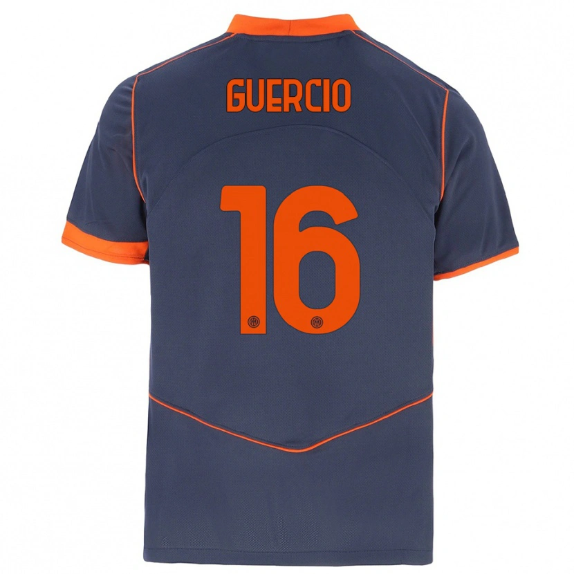 Danxen Herren Tommaso Guercio #16 Grau Orange Ausweichtrikot Trikot 2025/26 T-Shirt Österreich