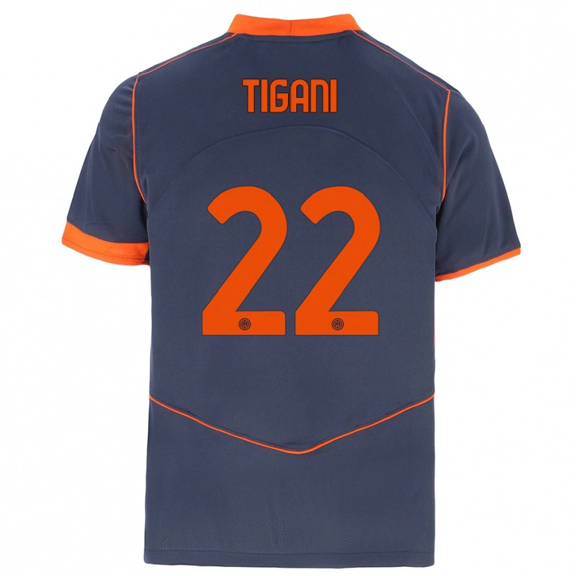 Danxen Herren Edoardo Tigani #22 Grau Orange Ausweichtrikot Trikot 2025/26 T-Shirt Österreich