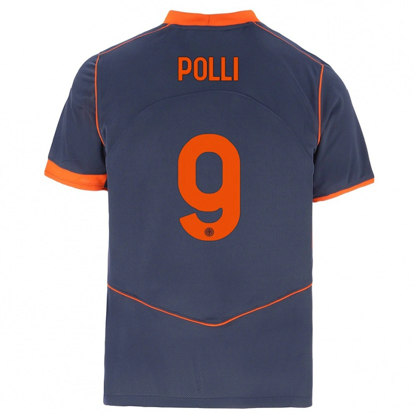 Danxen Herren Elisa Polli #9 Grau Orange Ausweichtrikot Trikot 2025/26 T-Shirt Österreich