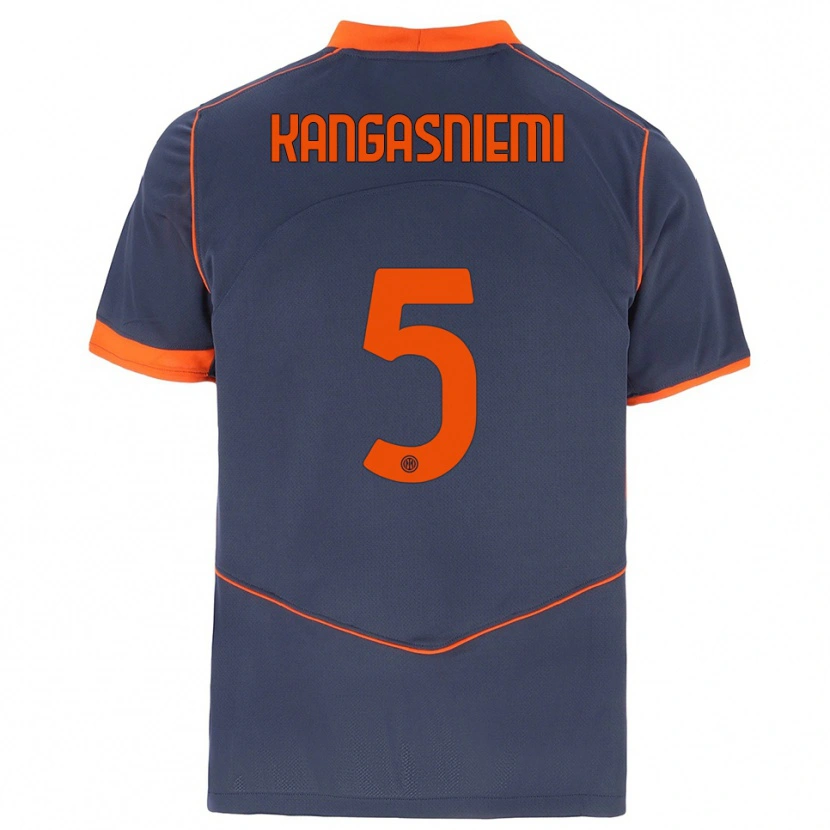 Danxen Herren Ilari Kangasniemi #5 Grau Orange Ausweichtrikot Trikot 2025/26 T-Shirt Österreich