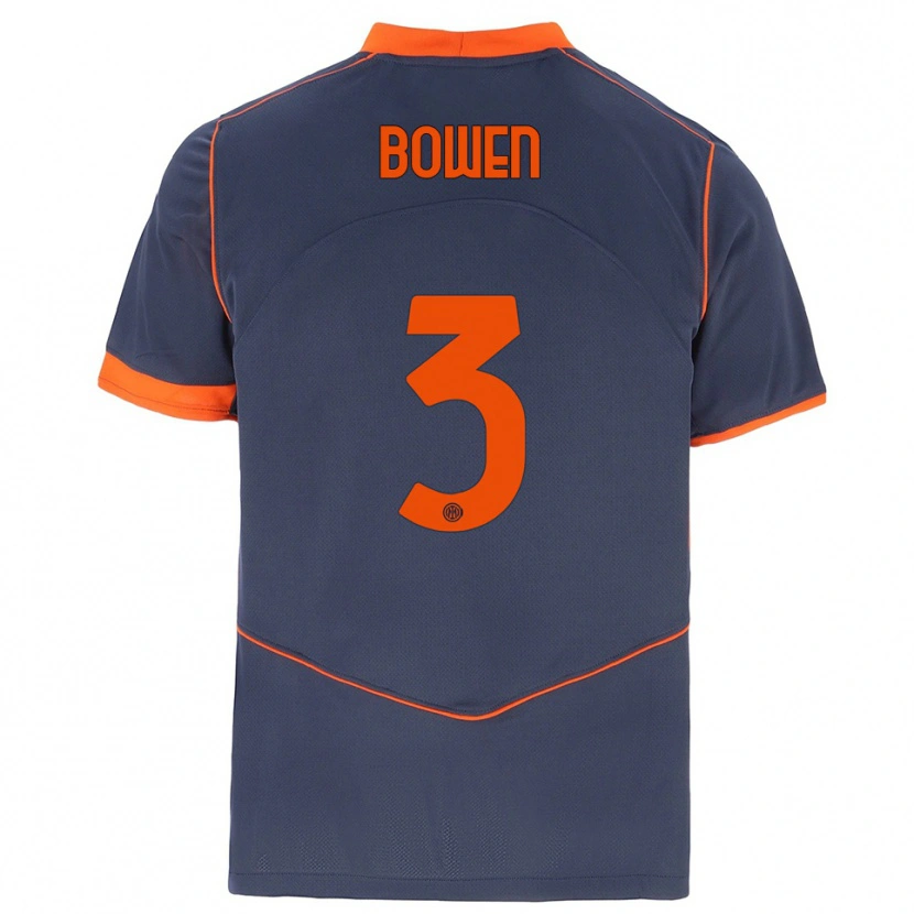 Danxen Herren Katie Bowen #3 Grau Orange Ausweichtrikot Trikot 2025/26 T-Shirt Österreich