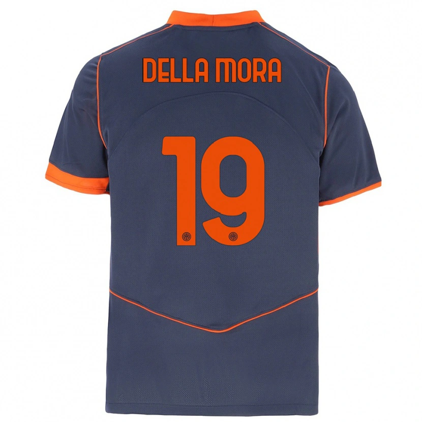 Danxen Herren Tommaso Della Mora #19 Grau Orange Ausweichtrikot Trikot 2025/26 T-Shirt Österreich
